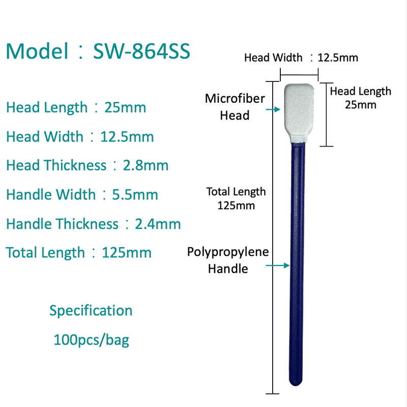 SW-864SS multi-purpose foam tip polyester swab