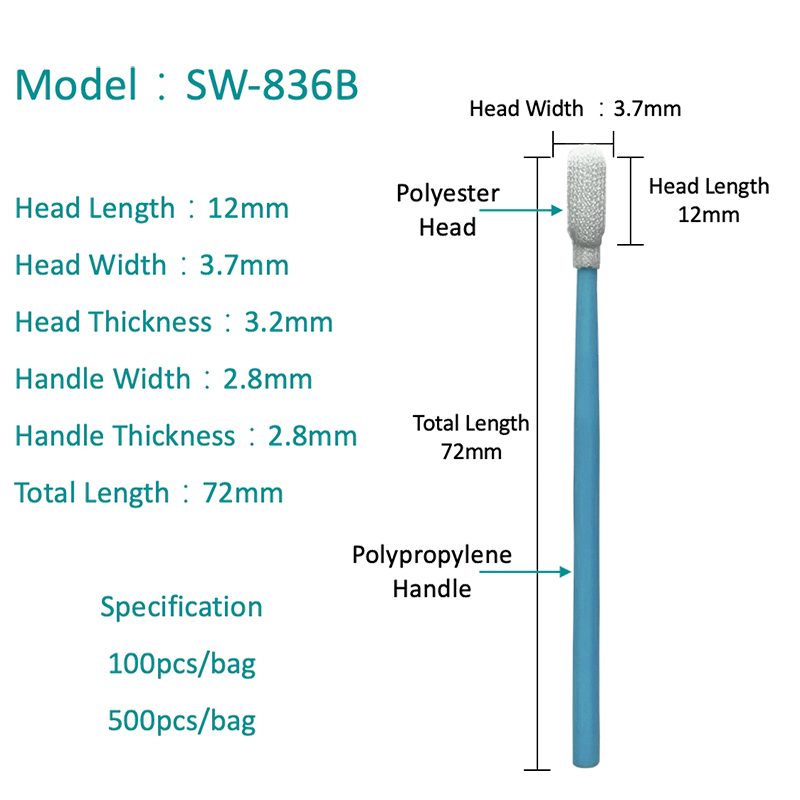 SW-836B katumpakan laser polyester swab