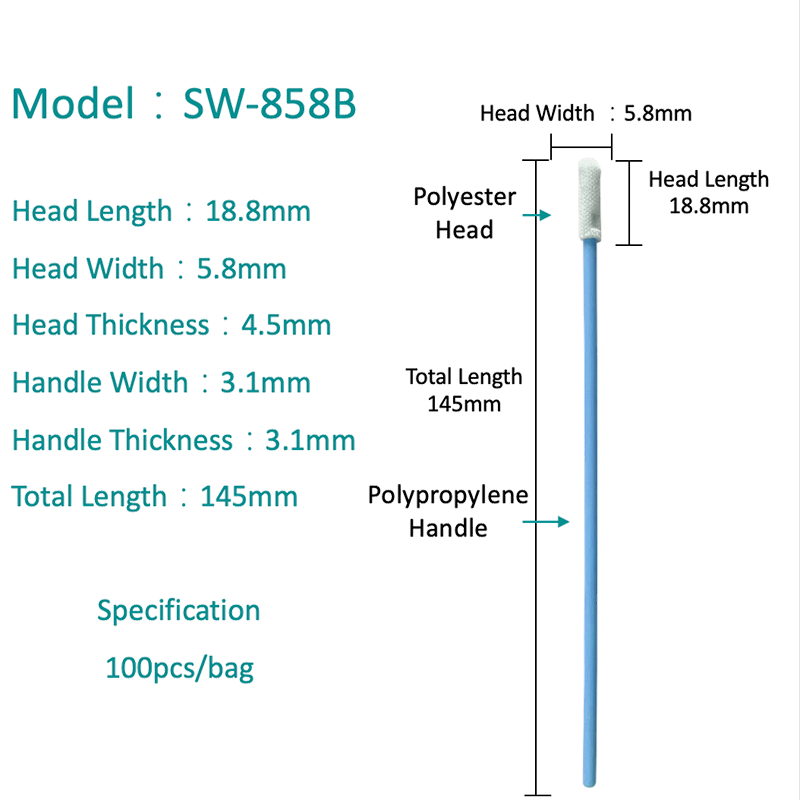 SW-858B Pasadyang malinis na polyester swab